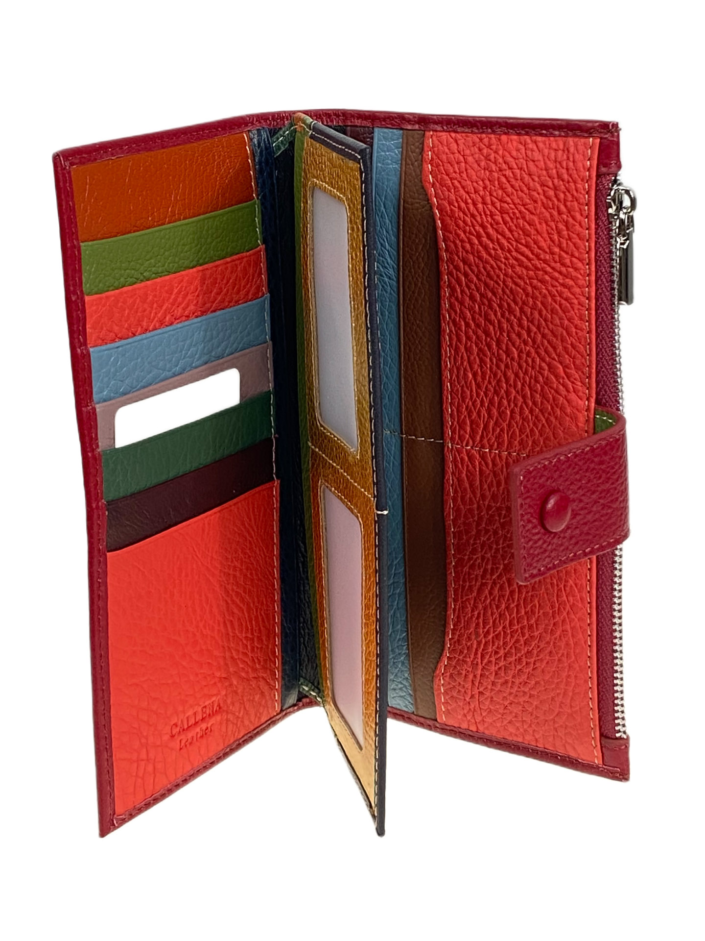 На фото 2 -  Женское портмоне из натуральной кожи, цвет бордовый