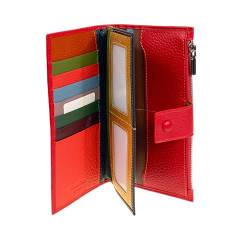 На фото 2 -  Женское портмоне из натуральной кожи, цвет красный На фото 2 -  Женское портмоне из натуральной кожи, цвет красный