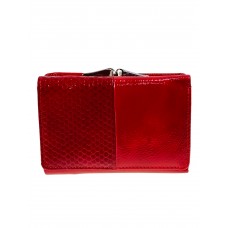На фото 1 - Женское портмоне из искусственной кожи, цвет красный