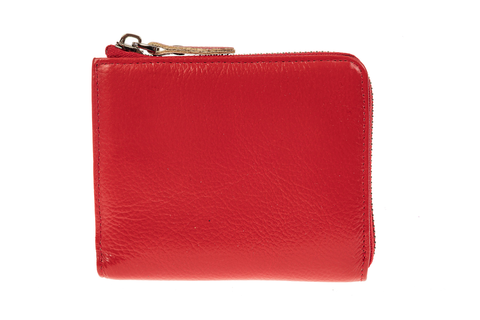 На фото 1 - Женский кошелек-портмоне из натуральной кожи, цвет красный