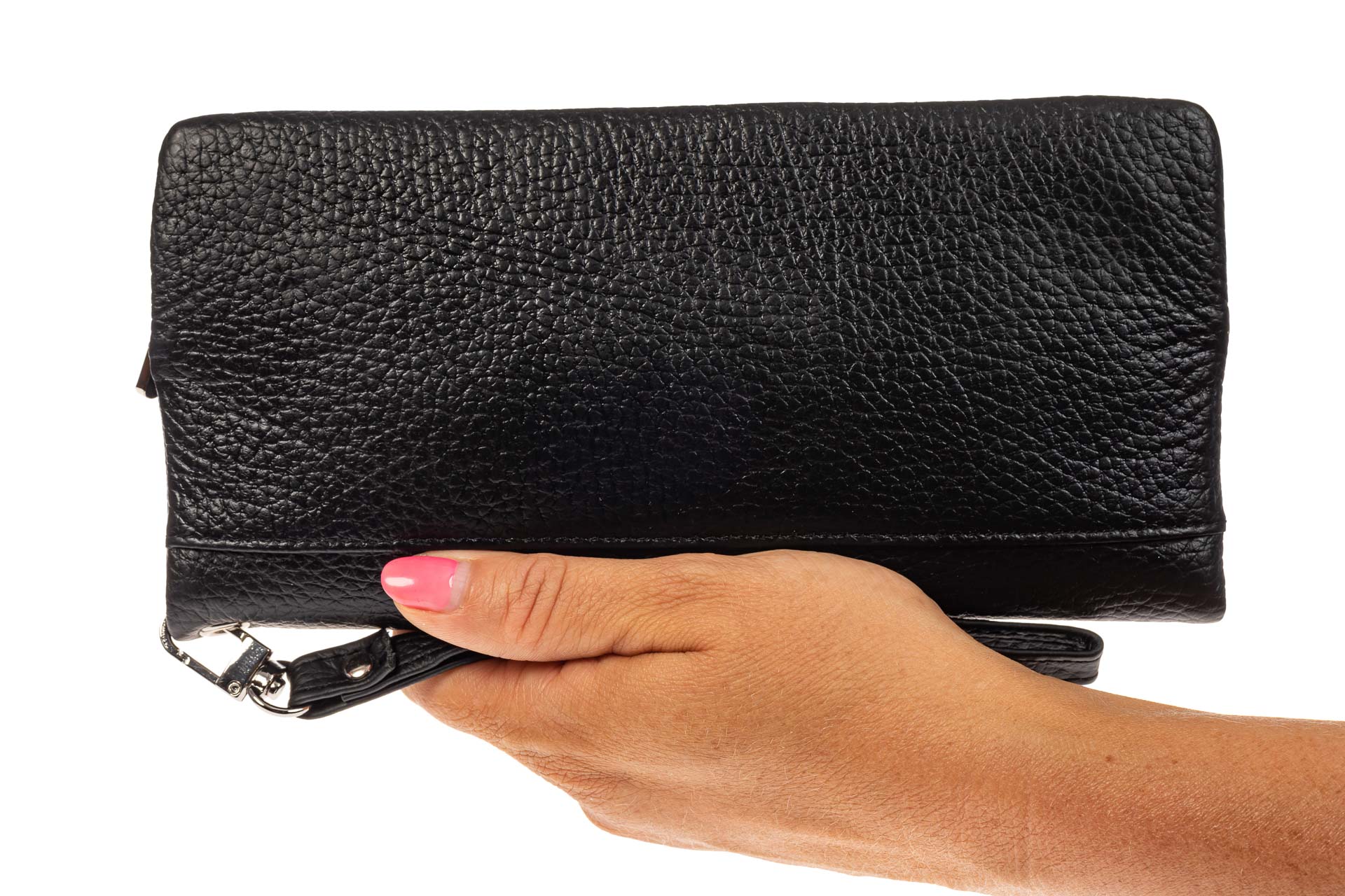 На фото 3 - Женский кошелек из натуральной кожи, цвет черный