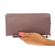 На фото 3 - Женский кошелек из натуральной кожи, цвет пудра