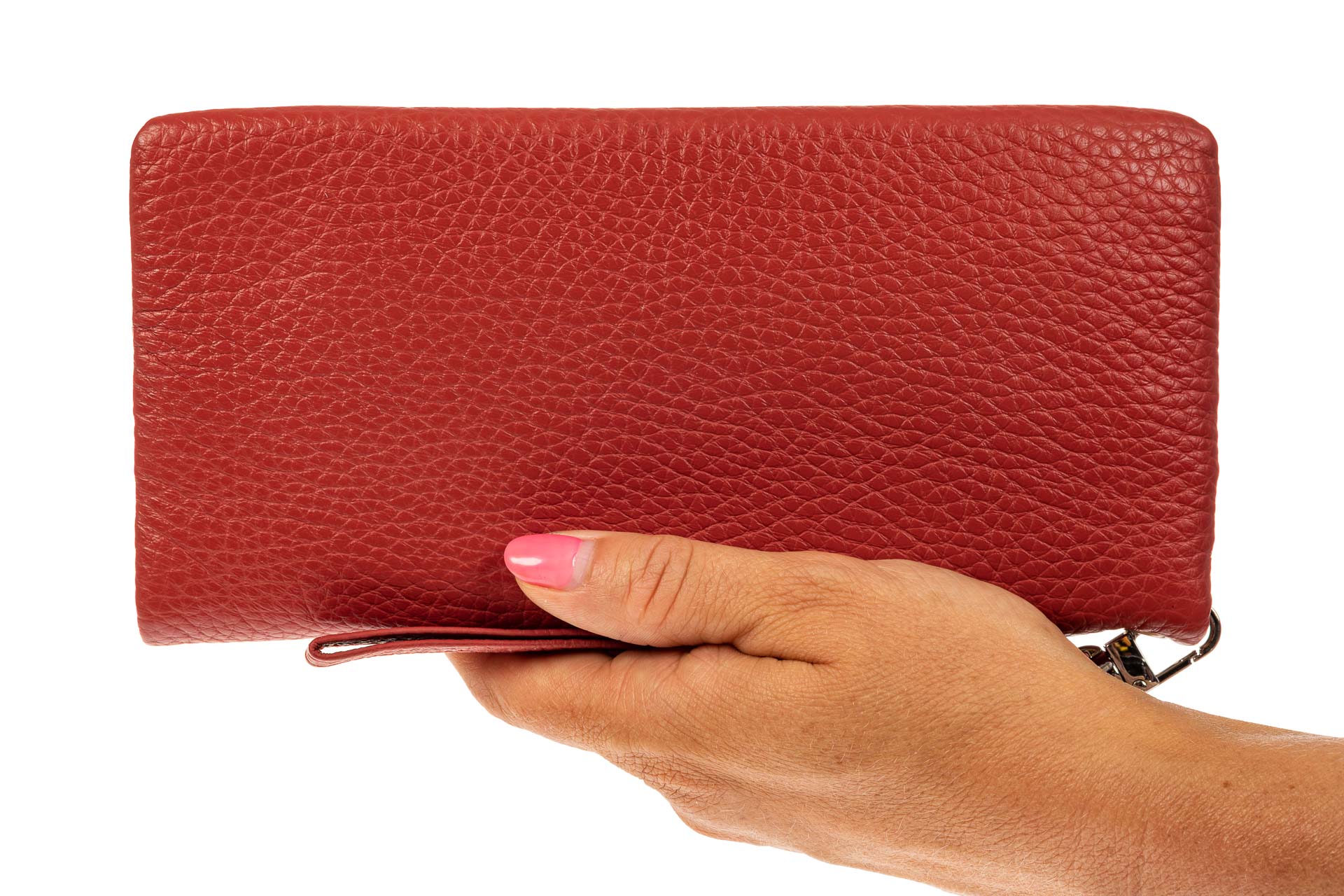 На фото 3 - Женский кошелек из натуральной кожи, цвет рыже-красный