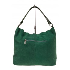 На фото 3 - Женская замшевая сумка тоут, цвет зеленый