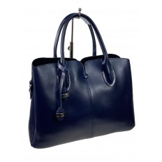 На фото 3 - Женская сумка из натуральной кожи, цвет темно синий
