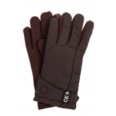 На фото 1 - Утепленные перчатки мужские с Touch Screen, цвет коричневый