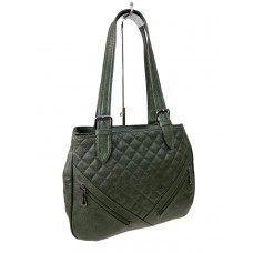 На фото 1 - Женская сумка  из искусственной кожи, цвет зеленый