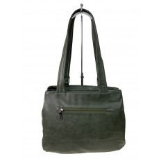 На фото 2 - Женская сумка  из искусственной кожи, цвет зеленый