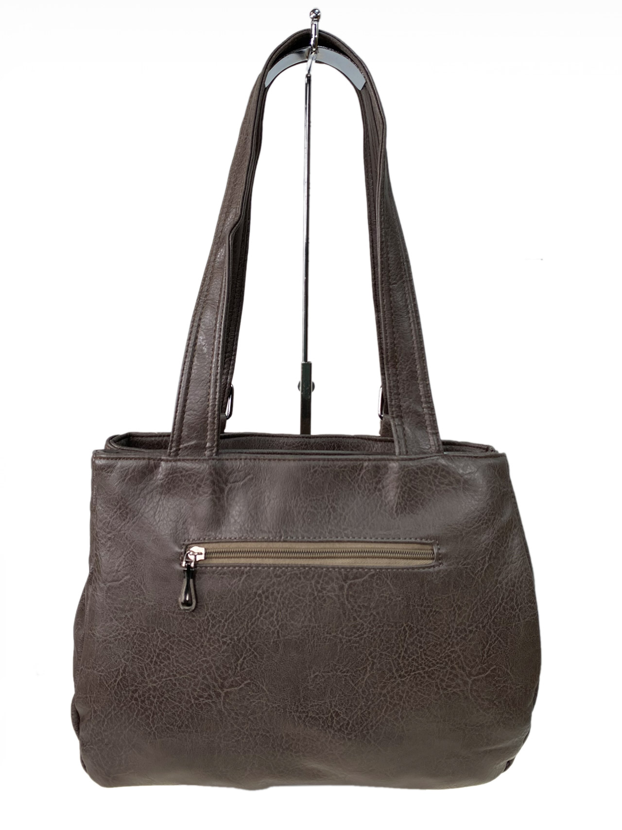 На фото 2 - Женская сумка  из искусственной кожи, цвет коричневый 