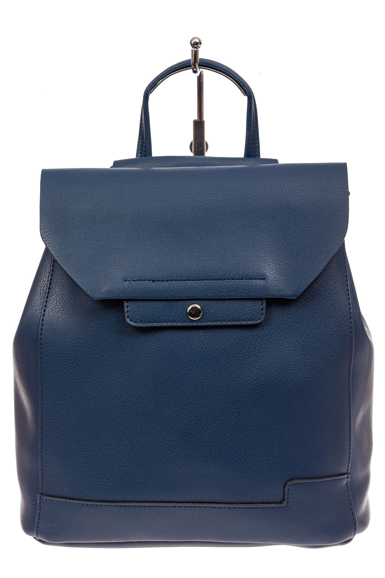 На фото 2 - Женский рюкзак трансформер из натуральной кожи, цвет синий