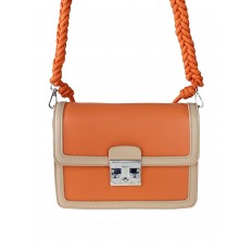 На фото 2 - Женская летняя сумка сэтчел из экокожи, цвет оранжевый