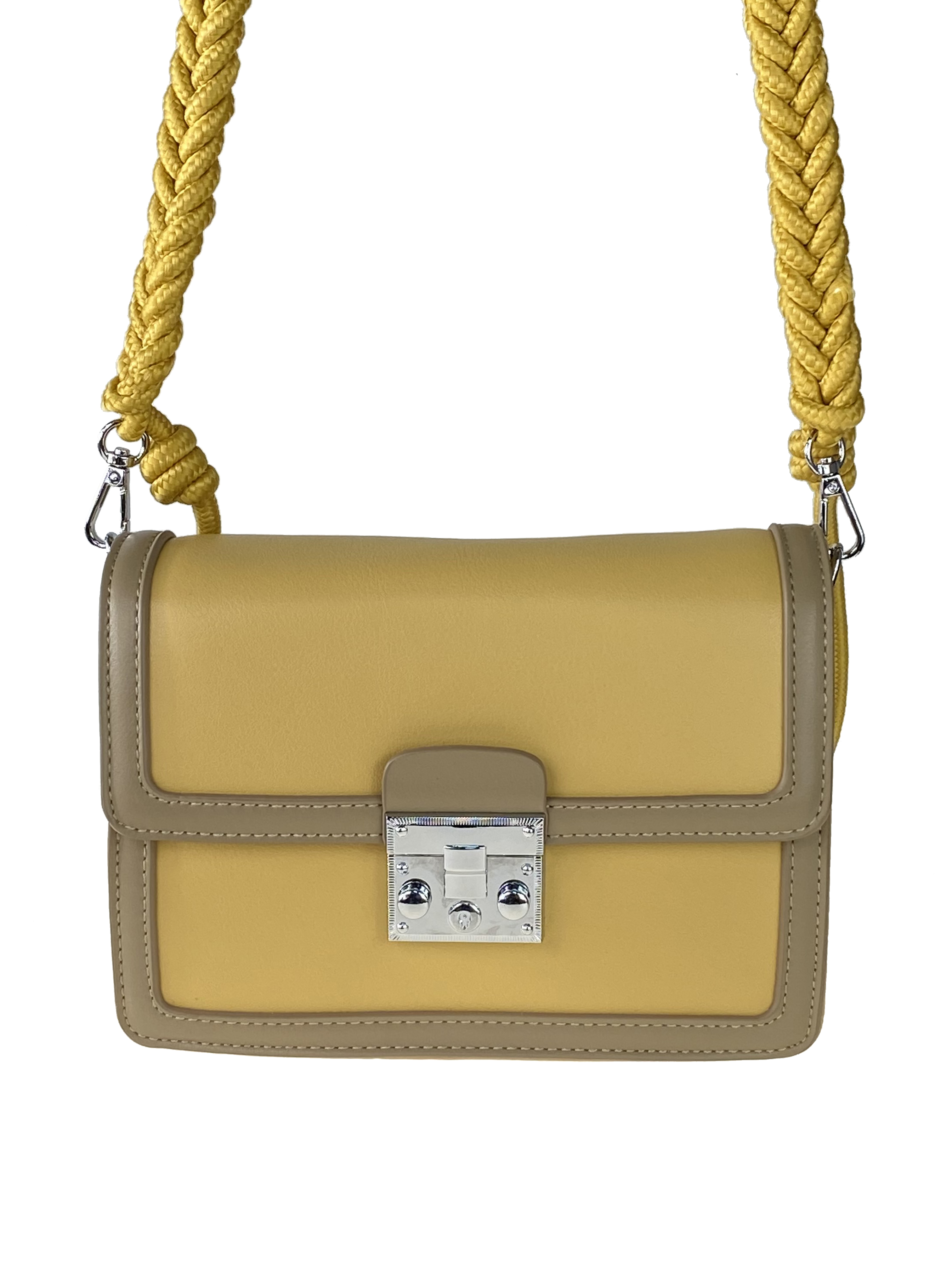На фото 2 - Женская летняя сумка сэтчел из экокожи, цвет жёлтый
