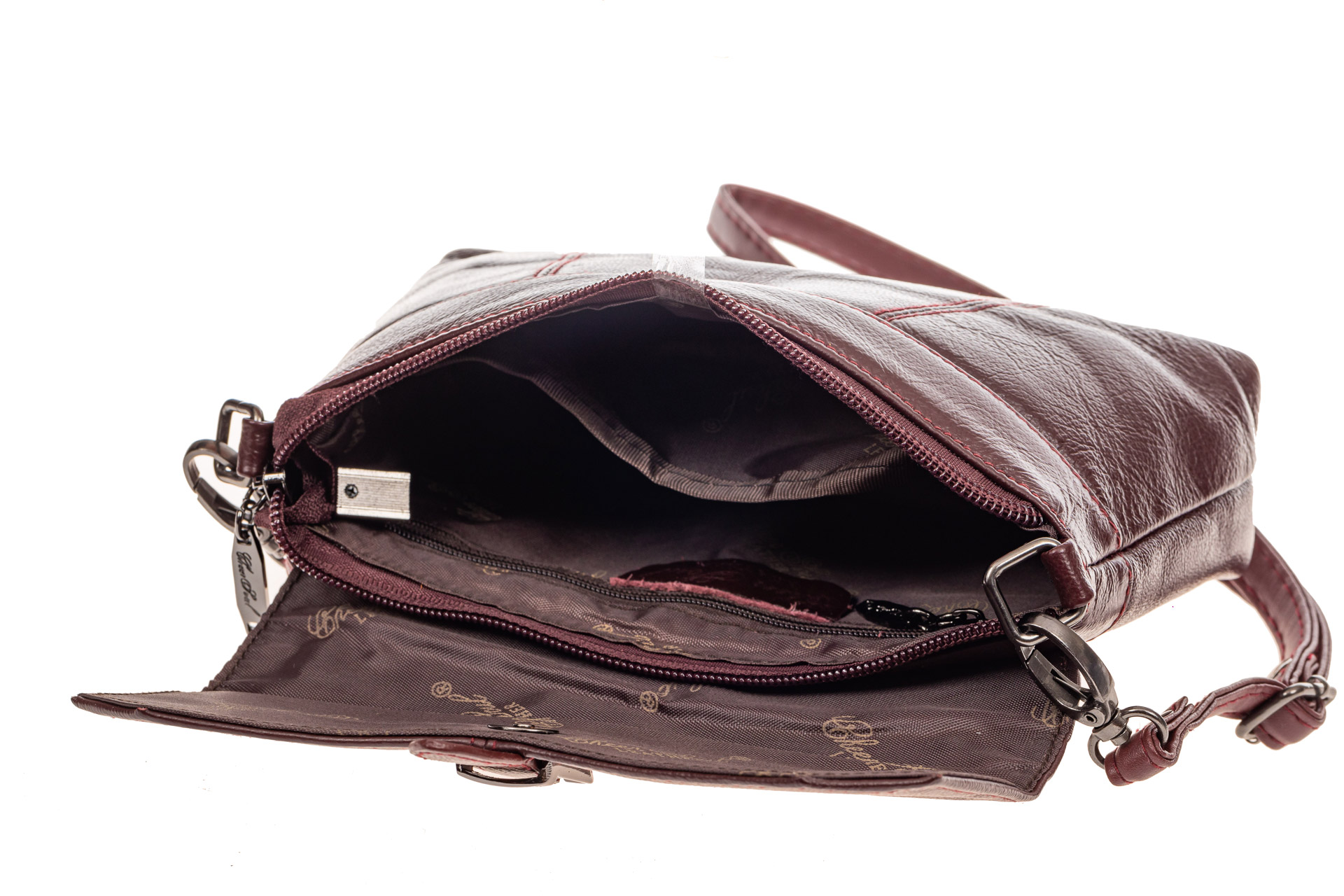 На фото 4 - Женская сумка-малышка из натуральной кожи, цвет черный