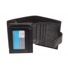 На фото 2 - Небольшое мужское портмоне (кошелек), черное