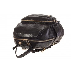 На фото 4 - Черный женский рюкзак с мягкими обводами из эко-кожи A666A