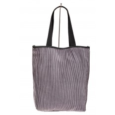 На фото 3 - Сумка-мешок женская из текстиля, цвет серый