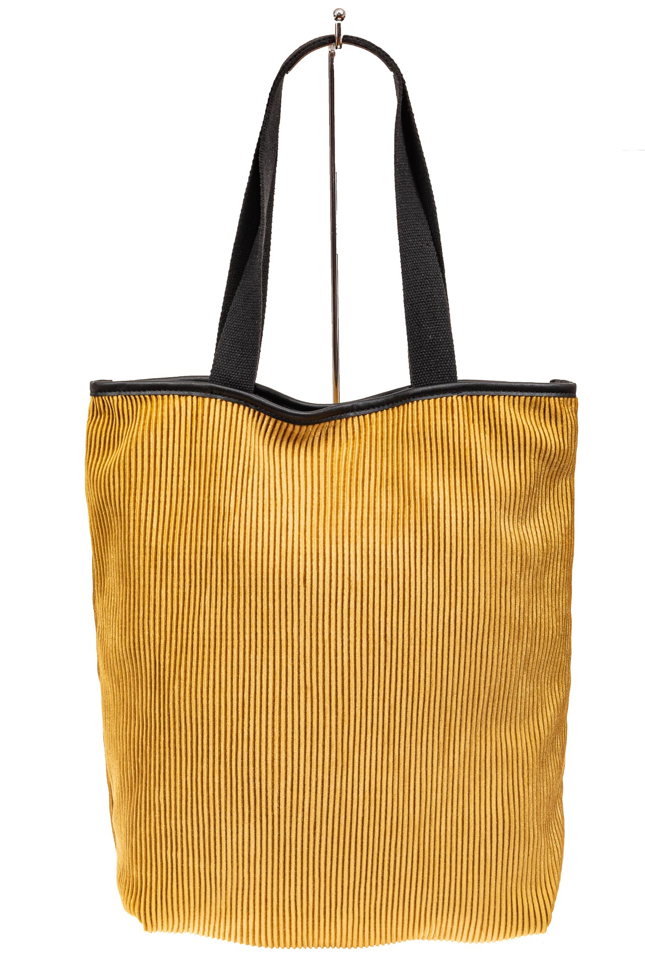 На фото 3 - Сумка-мешок женская из ткани, цвет золото