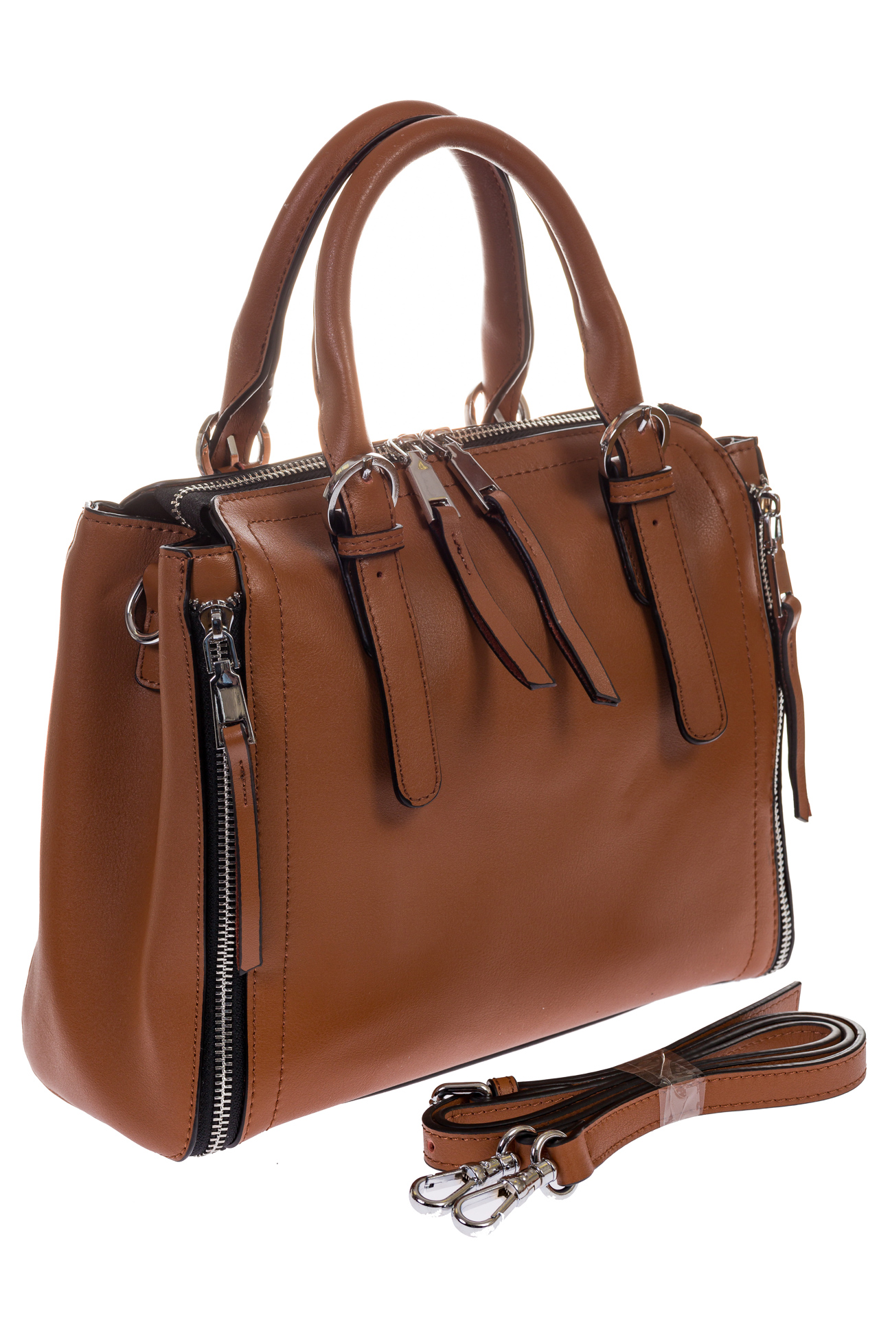 Женский hand-bag коричневого цвета из натуральной кожи для оптовых покупателей