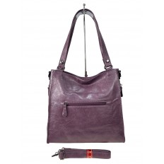 На фото 2 - Женская сумка  из искусственной кожи, цвет фиолетовый