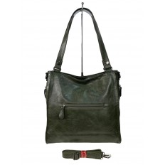 На фото 2 - Женская сумка  из искусственной кожи цвет темно оливковый