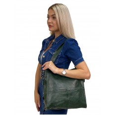 На фото 3 - Женская сумка  из искусственной кожи цвет зеленый