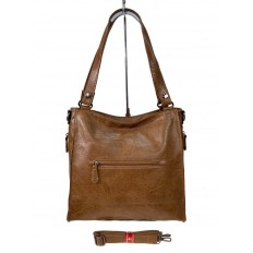 На фото 2 - Женская сумка  из искусственной кожи цвет коричневый