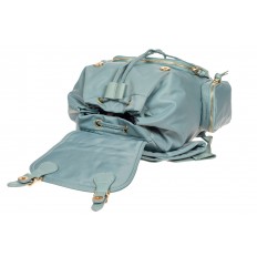 На фото 4 - Текстильный женский рюкзак, цвет голубой