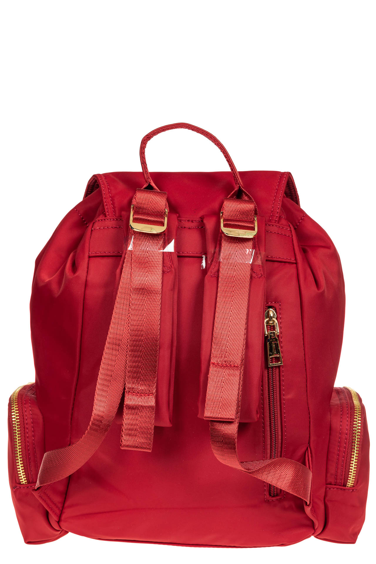 На фото 3 - Текстильный женский рюкзак, цвет красный
