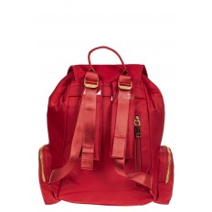 На фото 3 - Текстильный женский рюкзак, цвет красный