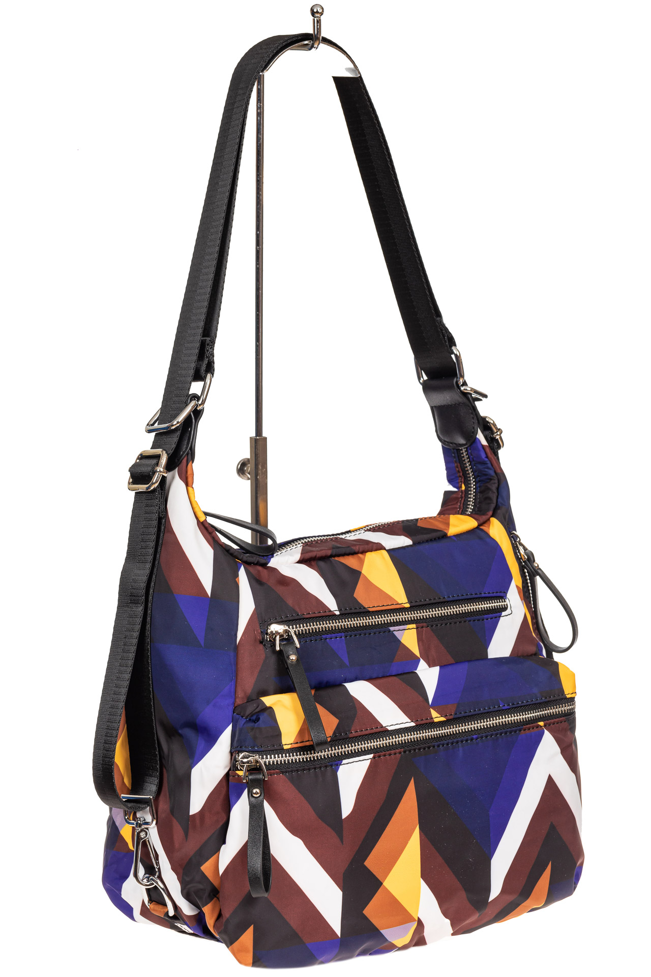 На фото 1 - Женская сумка-трансформер из текстиля, мультицвет