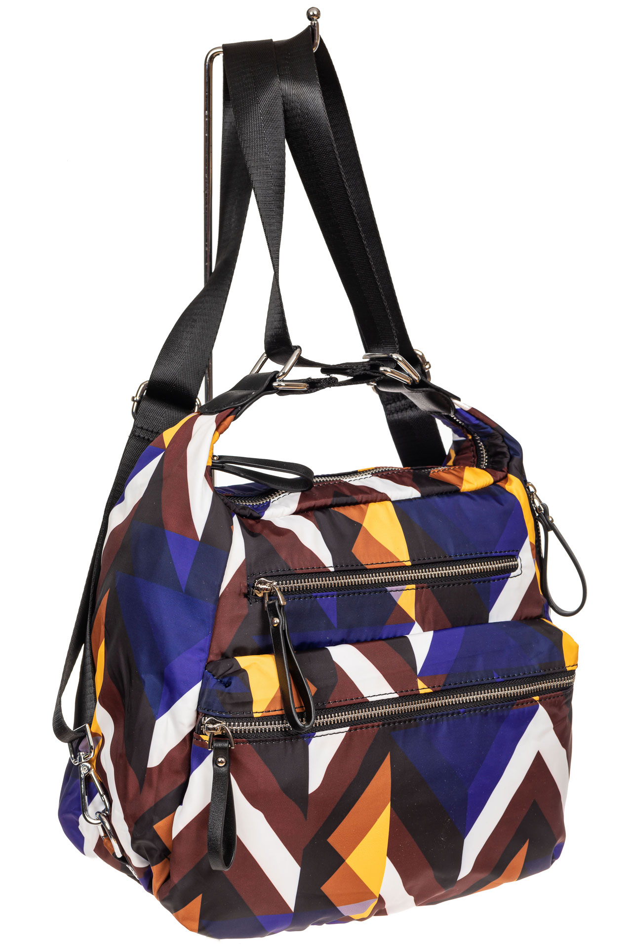 На фото 4 - Женская сумка-трансформер из текстиля, мультицвет
