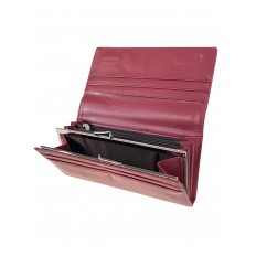 На фото 2 - Женский кошелёк-портмоне из искусственной кожи, цвет бордовый