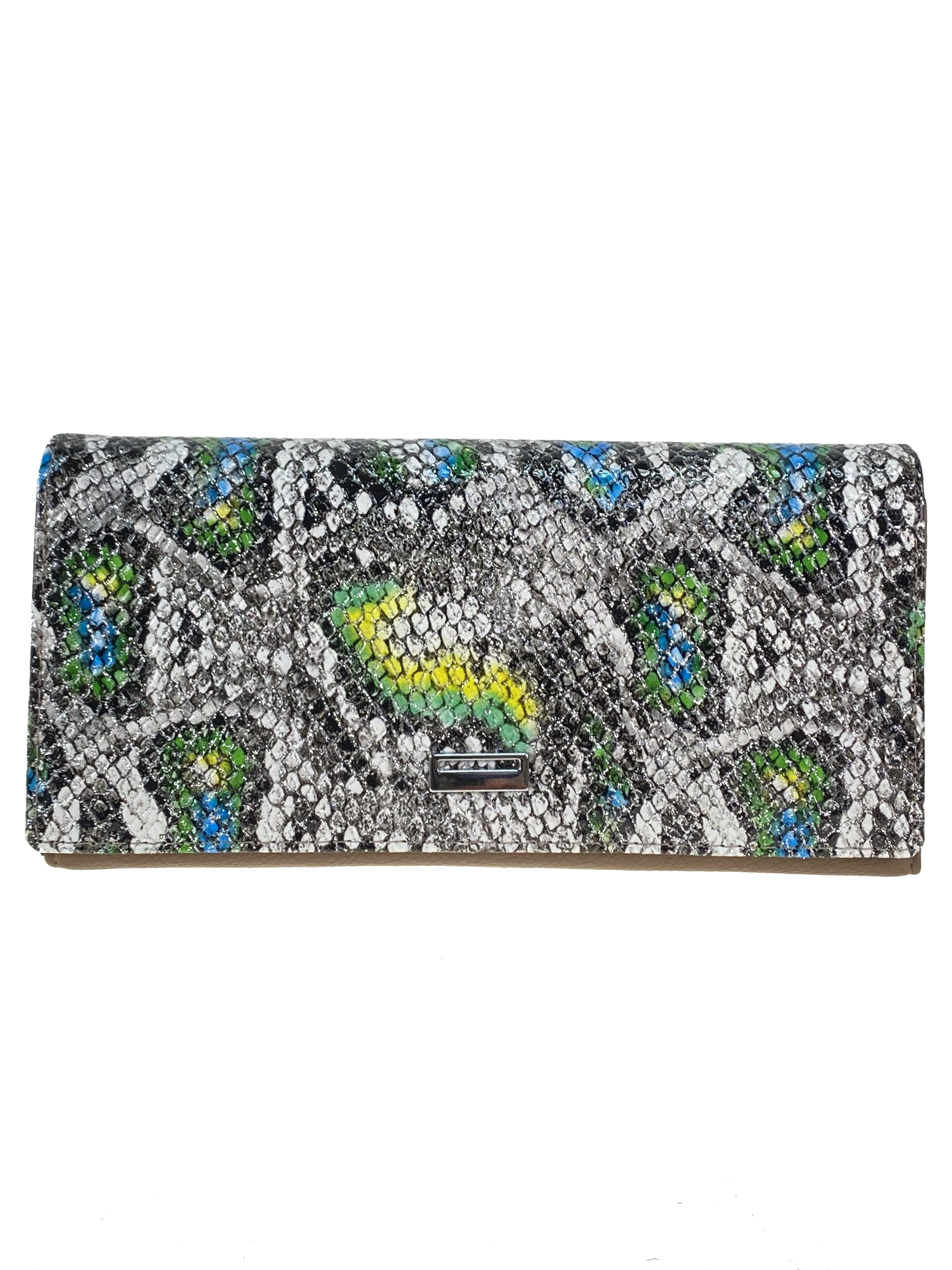 На фото 1 - Женский кошелёк-портмоне из искусственной кожи, мультицвет