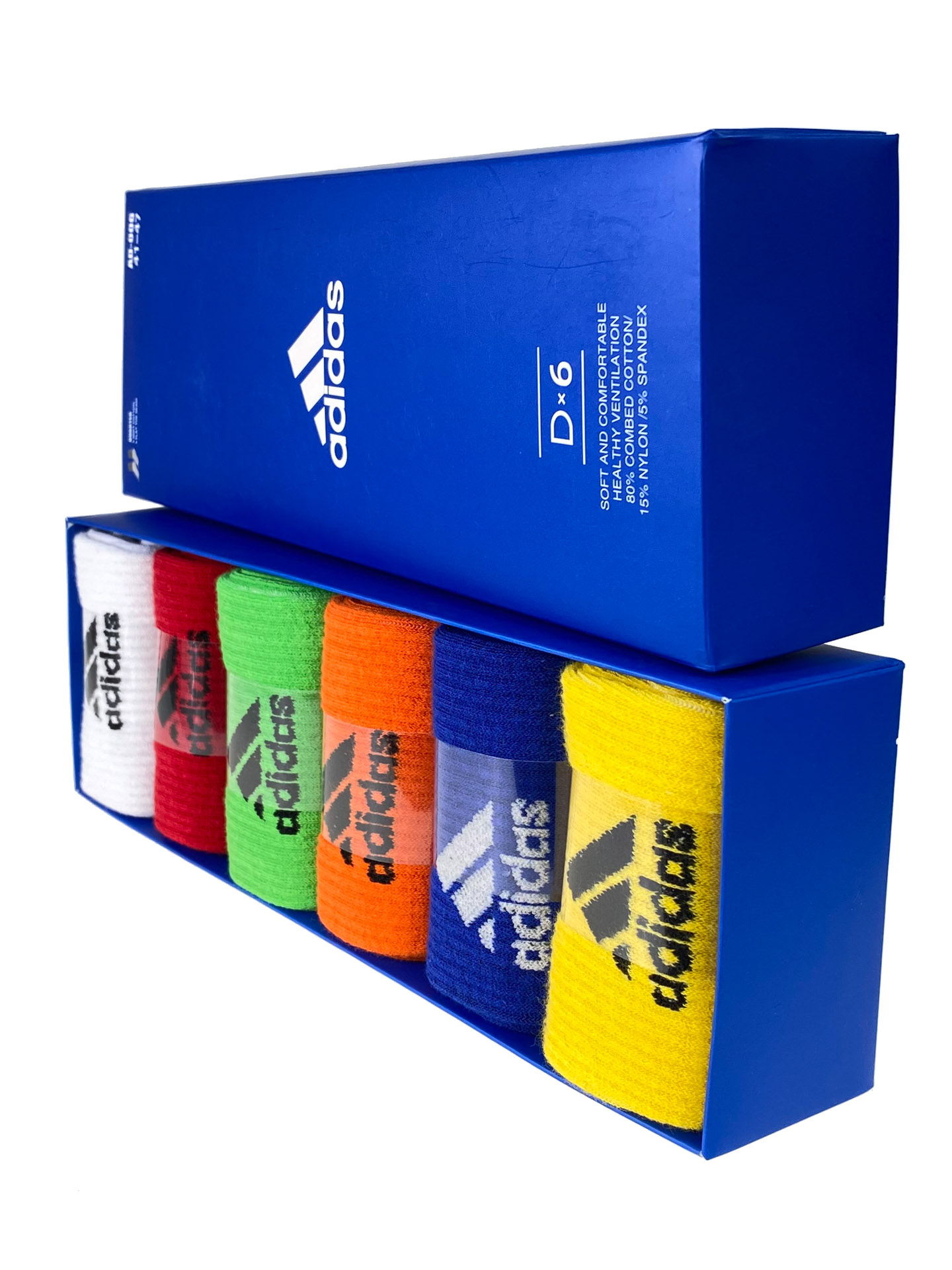 На фото 1 - Набор спортивных мужских носков в коробке, 6 цветов