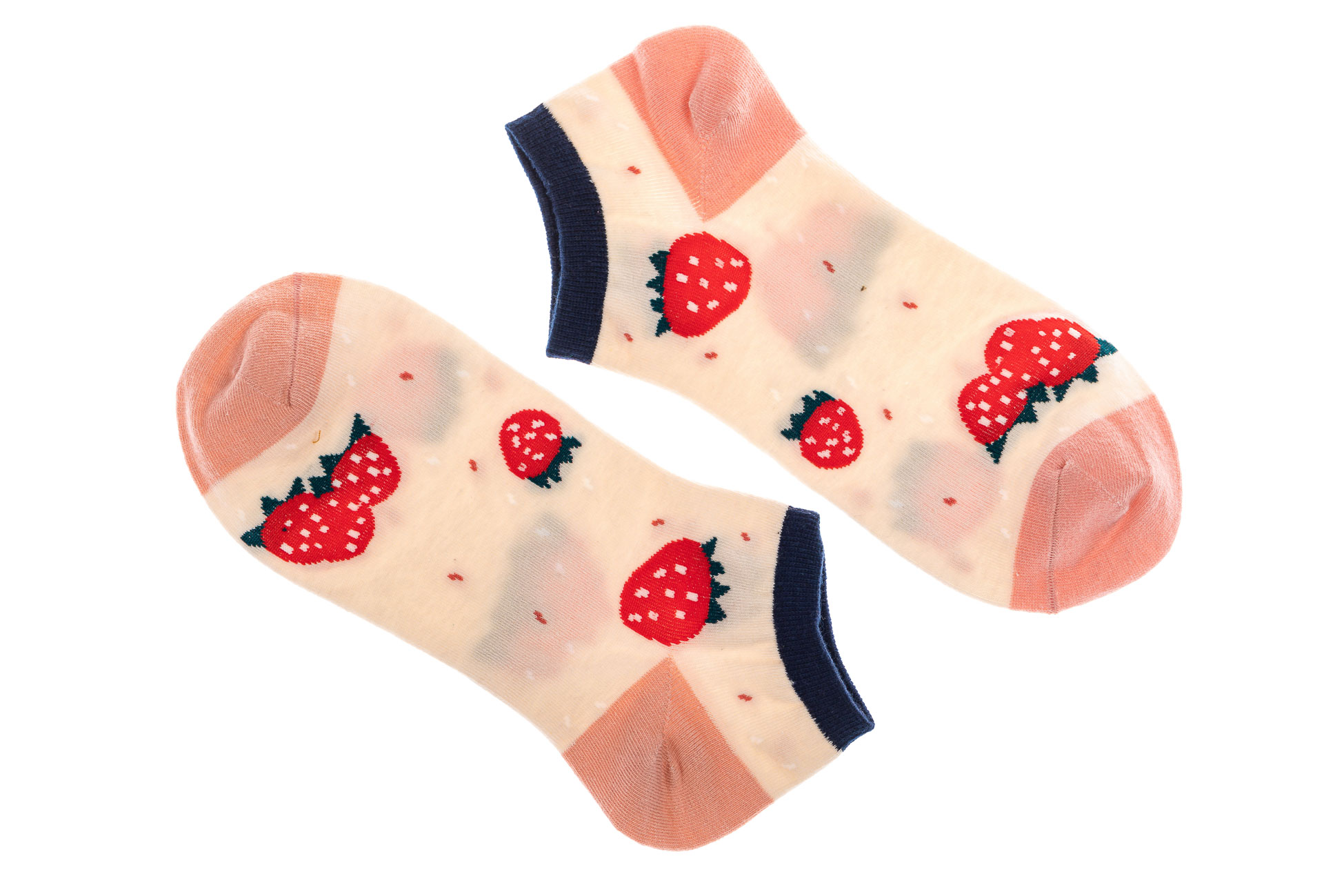 На фото 1 - Женские розовые носки с принтом. Размер 36-41. 