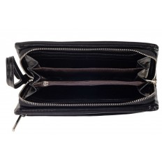 На фото 2 - Женский кошелёк-клатч из мягкой экокожи, цвет чёрный