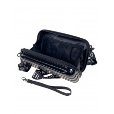 На фото 2 - Женская сумка клатч-чемоданчик , цвет черный