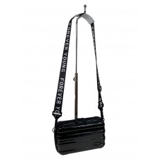 На фото 3 - Женская сумка клатч-чемоданчик , цвет черный