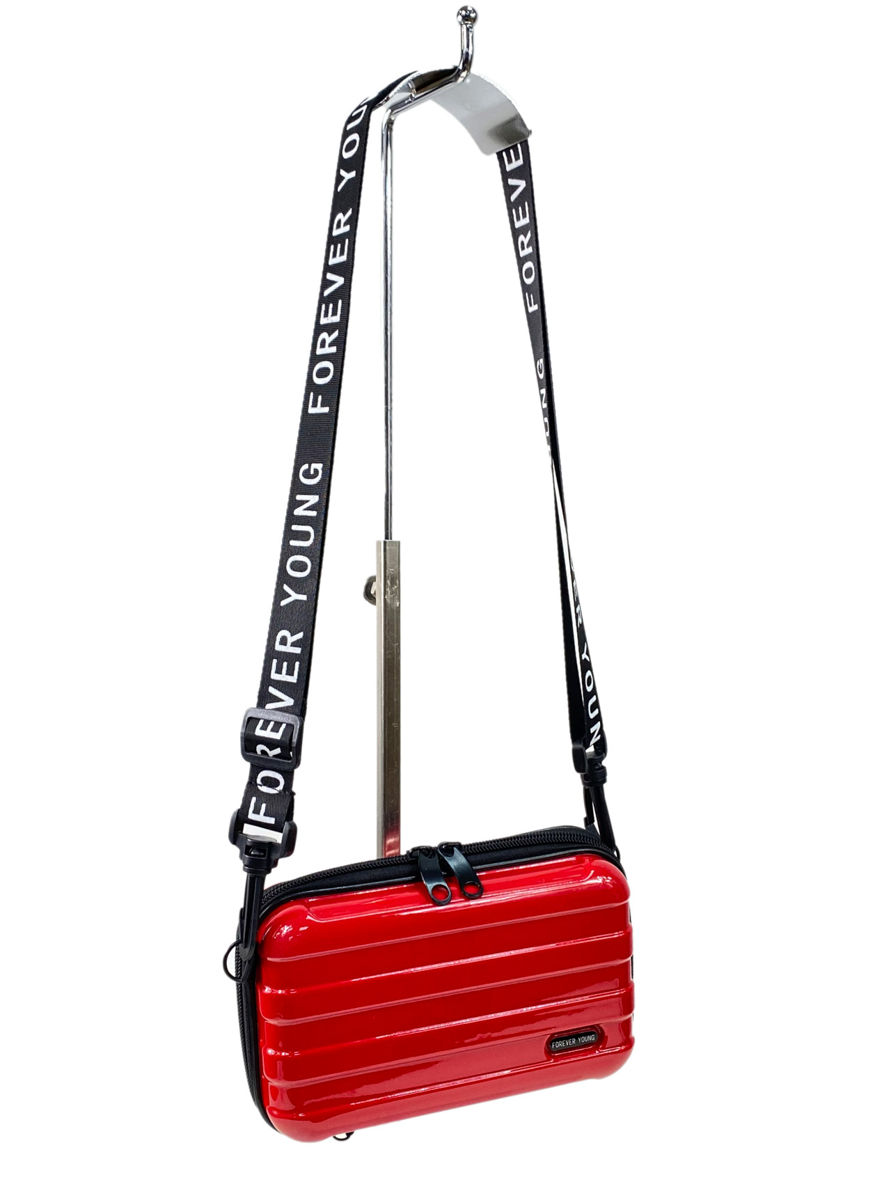 На фото 3 - Женская сумка клатч-чемоданчик , цвет красный 