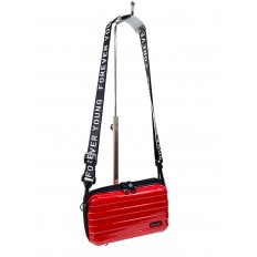 На фото 3 - Женская сумка клатч-чемоданчик , цвет красный 