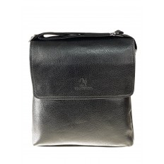 На фото 2 -  Мужская сумка-планшет из экокожи, чёрная через плечо