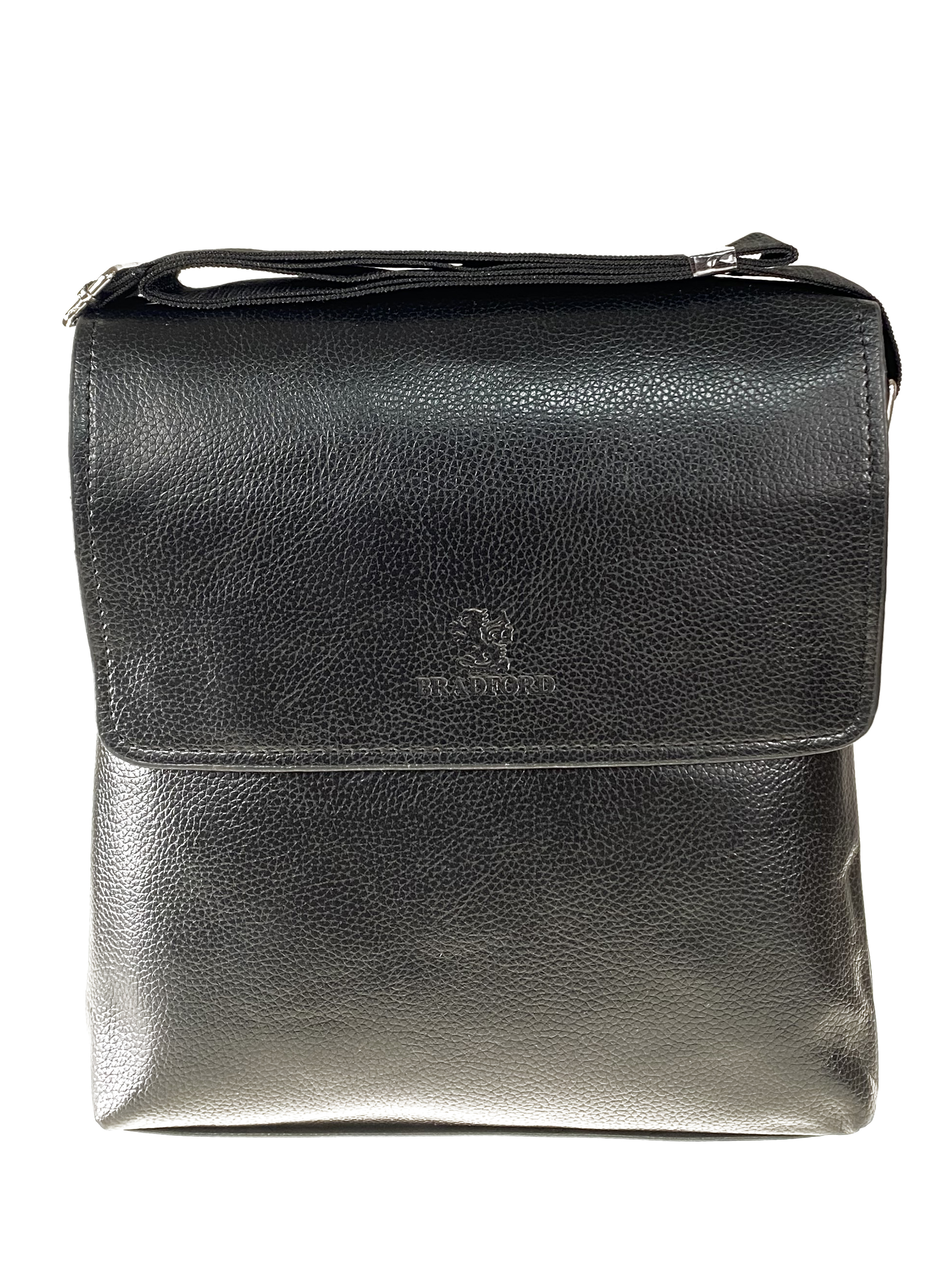 На фото 2 -  Мужская сумка-планшет из экокожи, чёрная через плечо