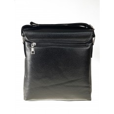 На фото 3 -  Мужская сумка-планшет из экокожи, чёрная через плечо