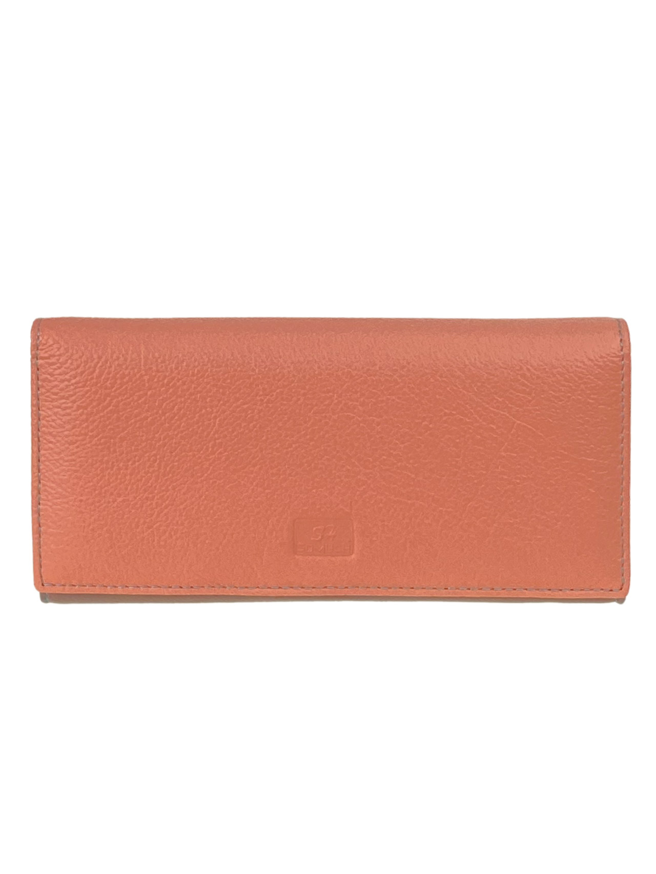 На фото 1 - Женское портмоне из натуральной кожи, цвет розовый