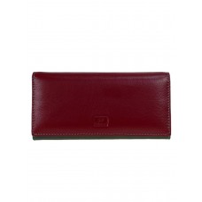 На фото 1 - Женское портмоне из натуральной кожи, цвет бордовый