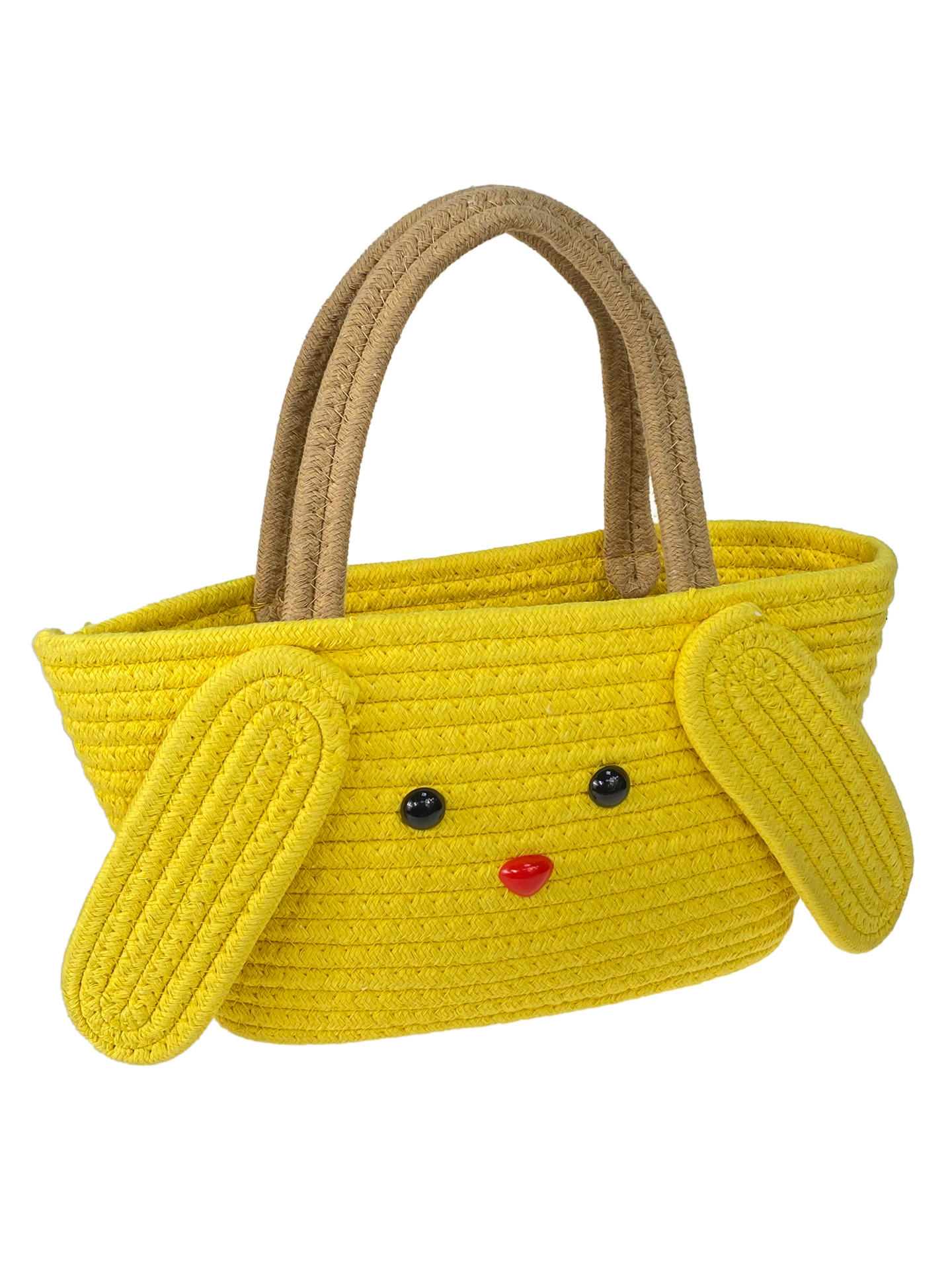 На фото 1 - Летняя плетеная сумка, цвет желтый