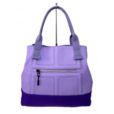 На фото 2 - Женская сумка из искусственной кожи, цвет фиолетовый 