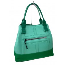 На фото 1 - Женская сумка из искусственной кожи, цвет зеленый