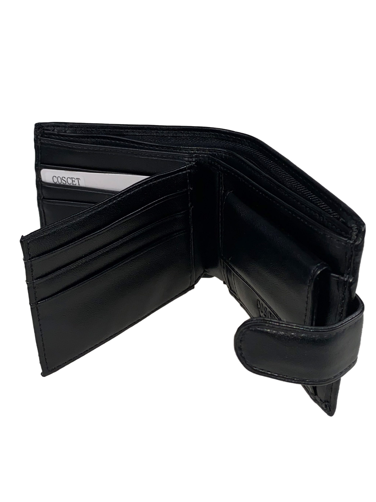 На фото 2 - Маленький кошелёк для мужчин из натуральной кожи, цвет чёрный