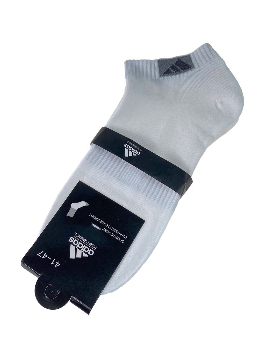 На фото 1 - Короткие спортивные мужские носки, цвет белый